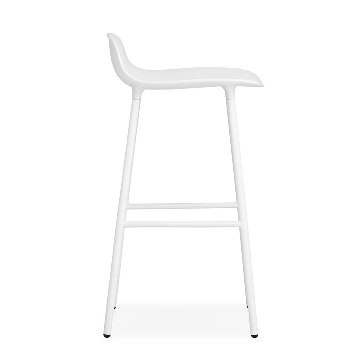 Form bar stool (65 cm) by Normann Copenhagen in white with steel frame