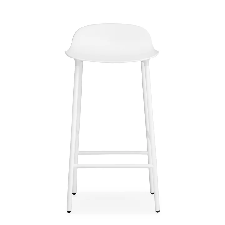 Form bar stool (65 cm) by Normann Copenhagen in white with steel frame