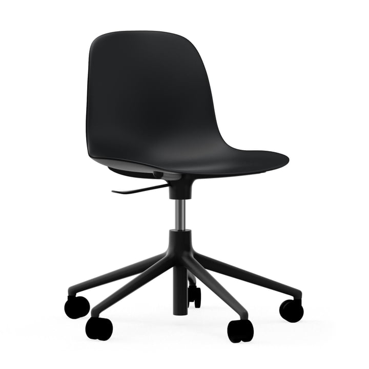 Form Swivel Office Chair by Normann Copenhagen in Black / Aluminium.