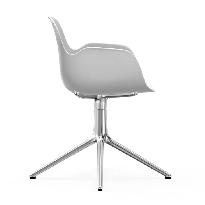 Form swivel chair by Normann Copenhagen in aluminium / white