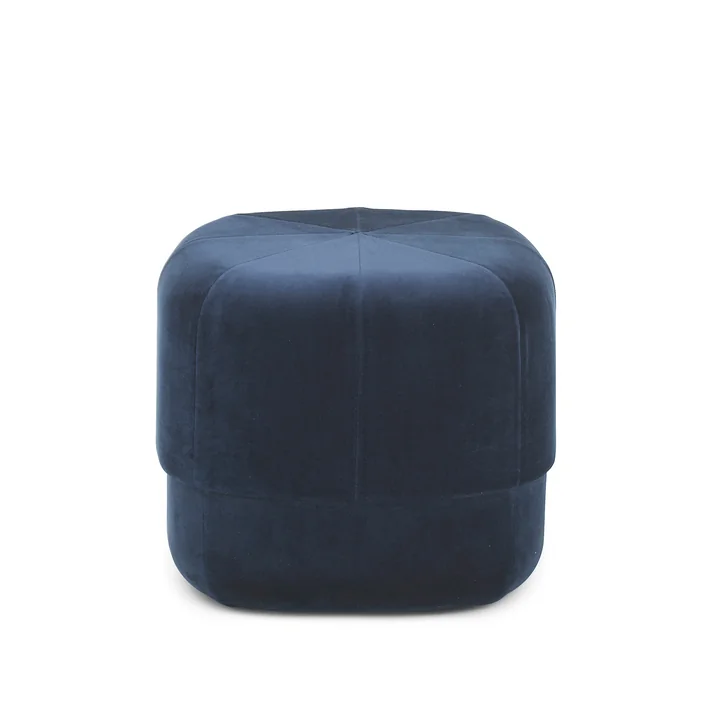 Circus Pouf in small from Normann Copenhagen in dark blue suede leather