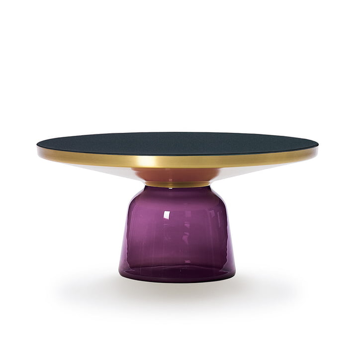ClassiCon - Bell coffee table, brass / amethyst violet