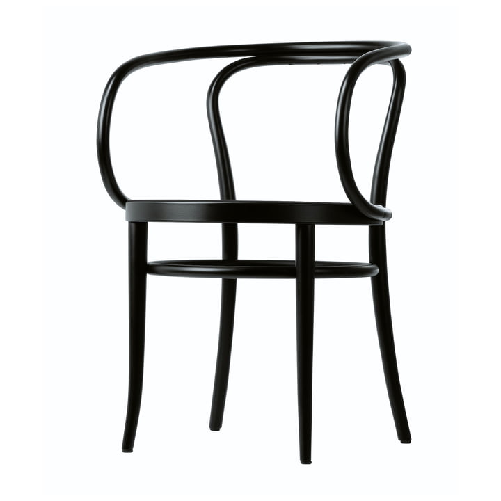 209 bentwood chair from Thonet made of beech in black stained (TP 29) with tubular wickerwork