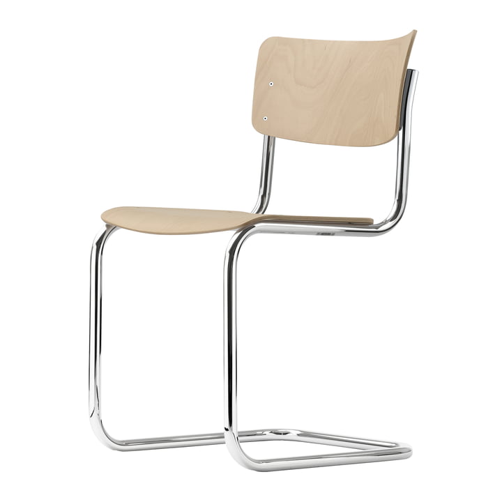 S 43 Chair from Thonet in chrome / natural beech (TP 17)
