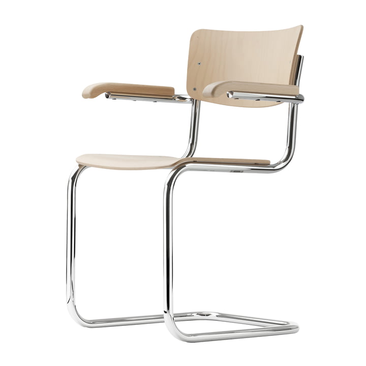 S 43 F Chair from Thonet in chrome / natural beech (TP 17)