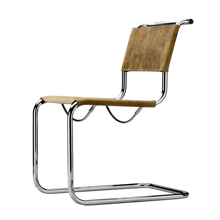 S 33 Chair from Thonet in chrome / buffalo leather brown