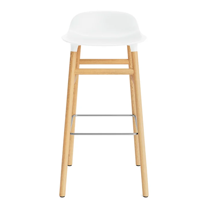 Form Bar Stool 75 cm by Normann Copenhagen made of oak in white