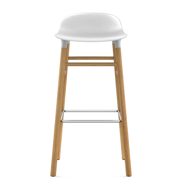 Form Bar Stool 75 cm by Normann Copenhagen made of oak in white