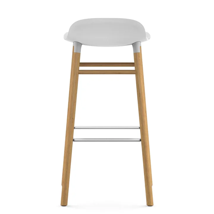Form Bar Stool 75 cm by Normann Copenhagen made of oak in white