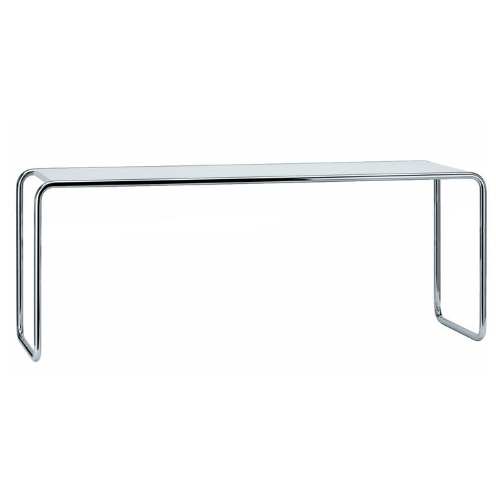 B 10 Coffee Table by Thonet in Chrome / Pure White (RAL 9010)