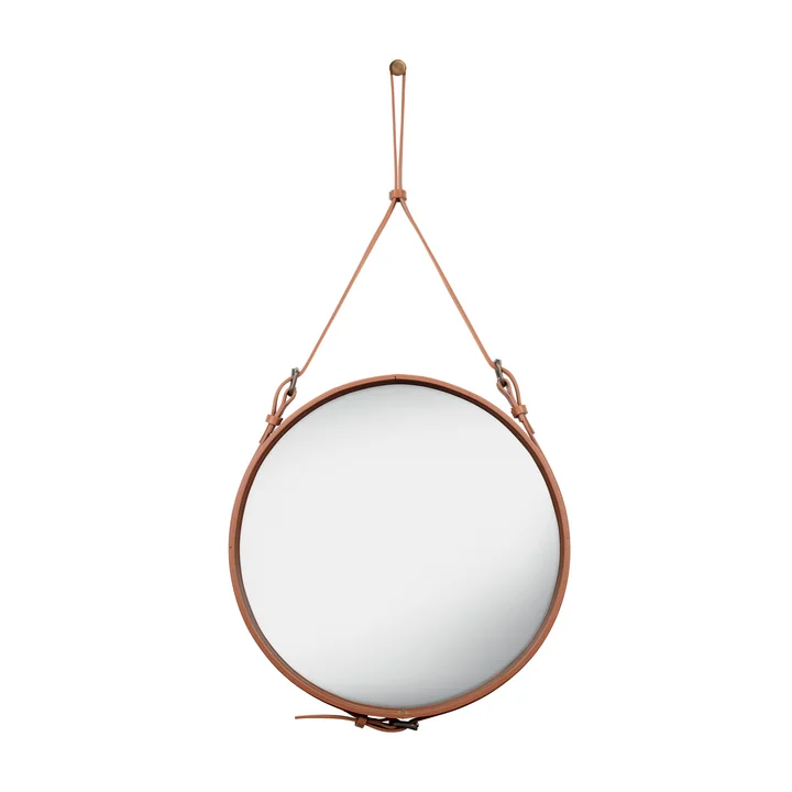 Adnet Mirror Ø 58 cm from Gubi in brown
