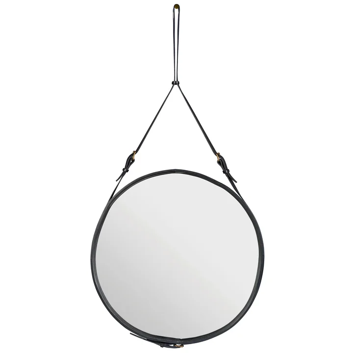 Adnet Mirror Ø 70 cm from Gubi in black