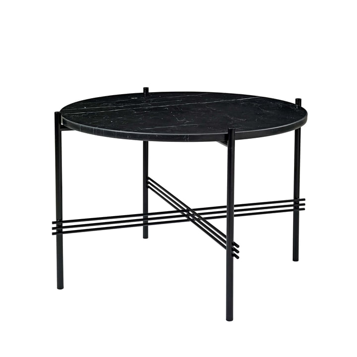 Gubi - TS Coffee Table Ø 55 cm in Black / Black Marble