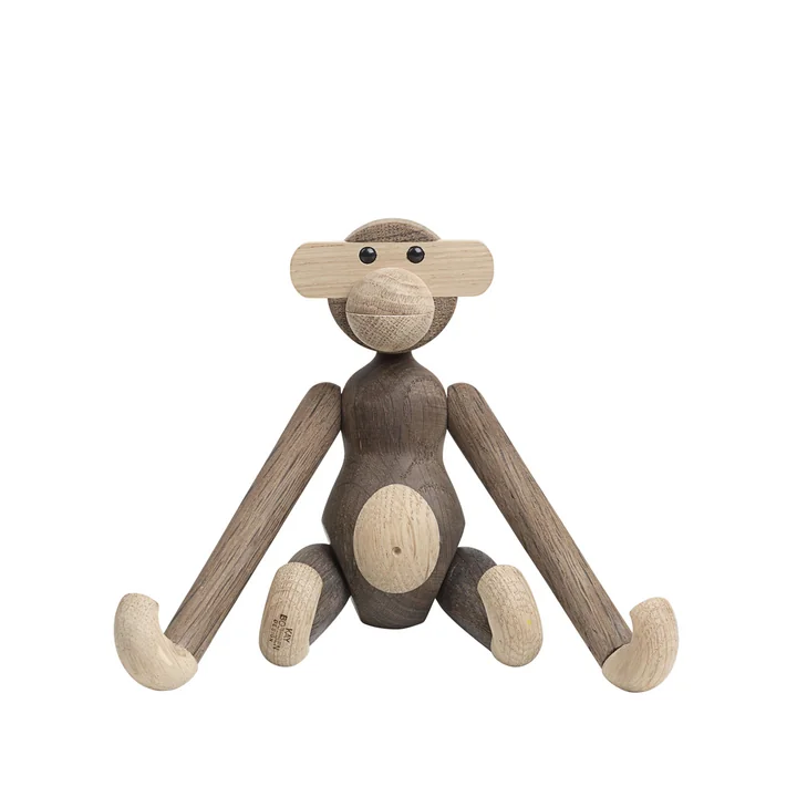 Wooden monkey small from Kay Bojesen in smoked oak / natural oak