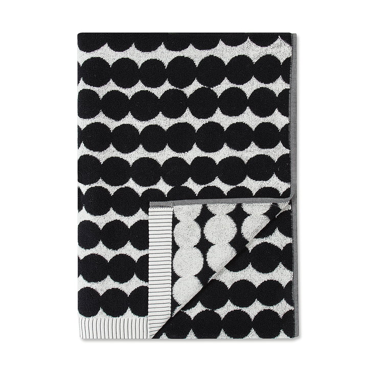 Räsymatto Bath towel 70 x 150 cm from Marimekko in white / black