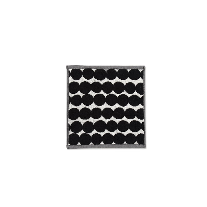 Räsymatto mini towel 25 x 25 cm by Marimekko in black