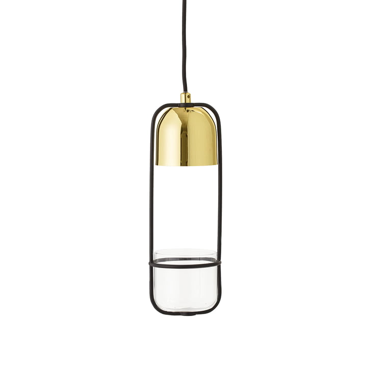 The Bloomingville - Flowerpot Pendant Lamp in Metal / Gold