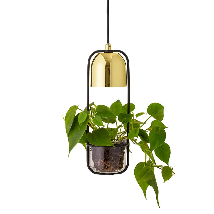 The Bloomingville - Flowerpot Pendant Lamp in Metal / Gold