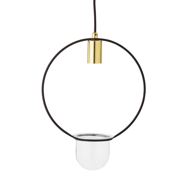 The Bloomingville - Flowerpot Pendant Lamp, Round in Metal / Gold