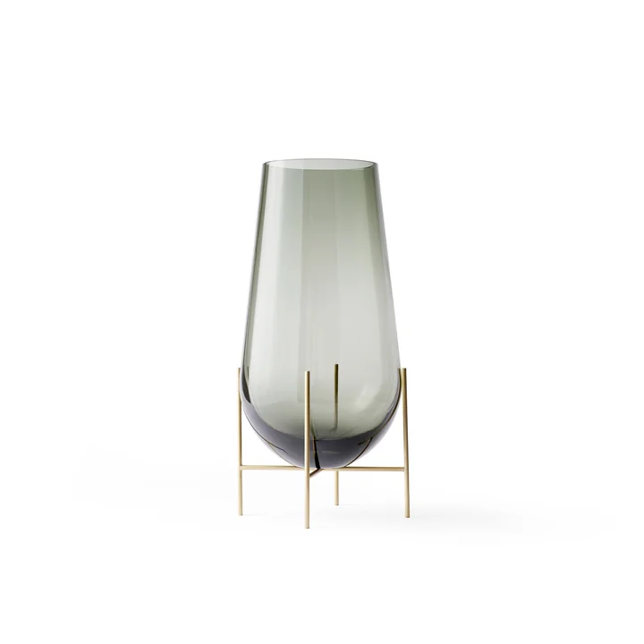 Échasse Vase S from Audo in Smoke / Brass