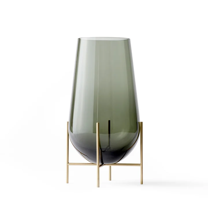 Échasse Vase M from Audo in Smoke / Brass