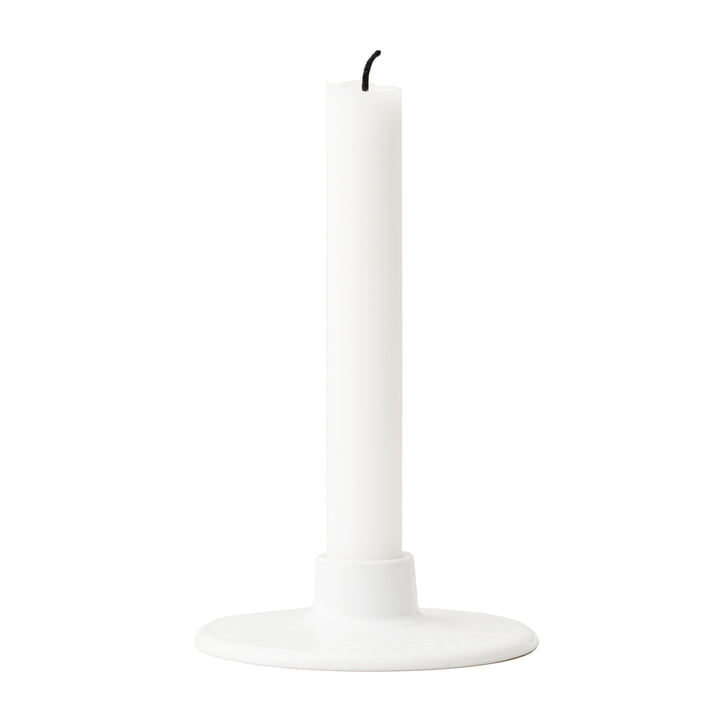 Rhombe candle holder Ø 10 cm by Lyngby Porcelæn in white
