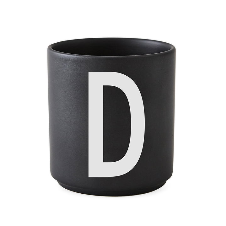 Design Letters - AJ Porcelain Cup D, black