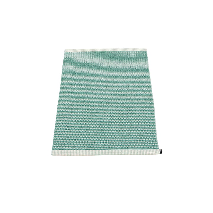 Mono carpet 60 x 85 cm from Pappelina in Jade / Pale Turquoise