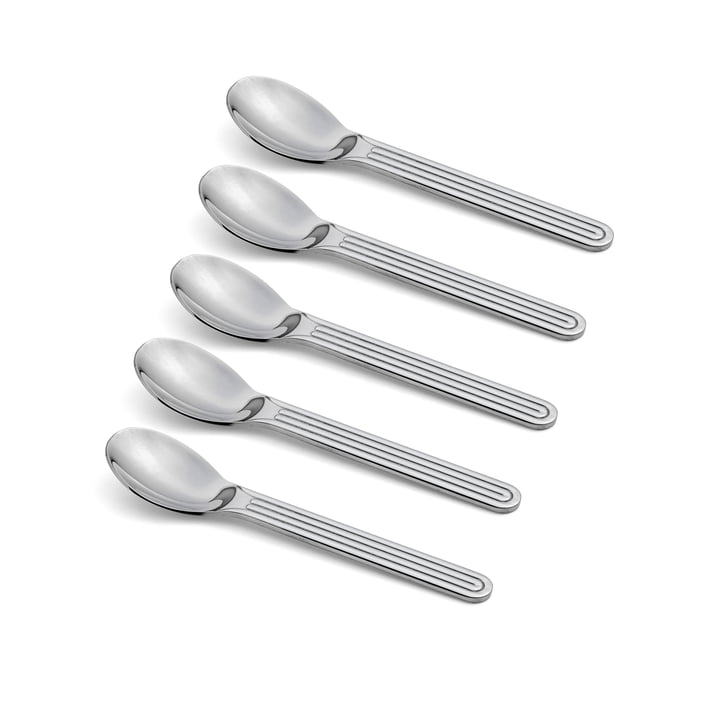 Hay - Sunday Cutlery Teaspoon Set, stainless steel (5 pieces)