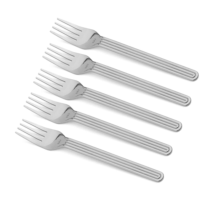 Hay - Sunday Cutlery Fork Set, stainless steel (5 pieces)
