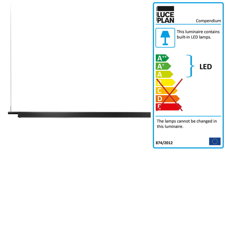Luceplan - D81 Compendium LED Pendant Lamp, black