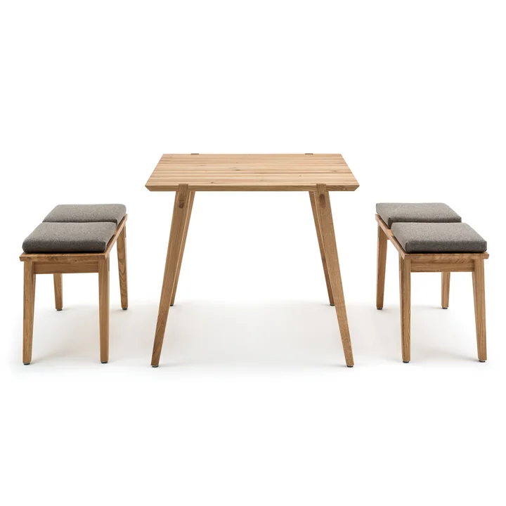 156 Dining Table, Bench and Cushions by freistil