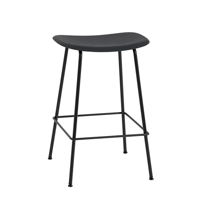 Fiber Bar Stool Tube Base by Muuto in Black