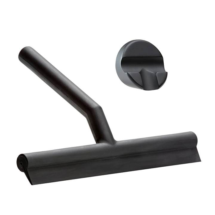 The Zone Denmark - shower squeegee with holder in black