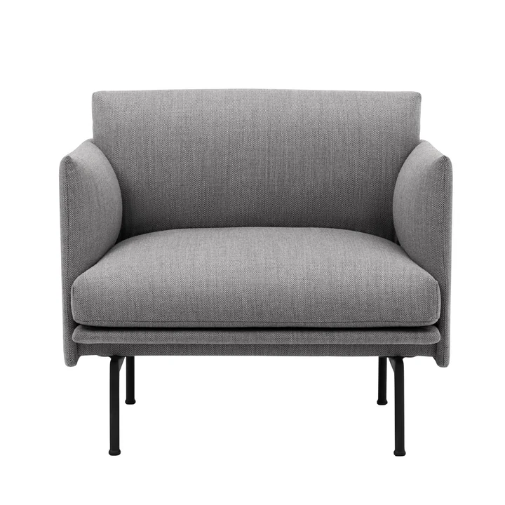 Outline Studio Armchair from Muuto in Fiord 151/ Black