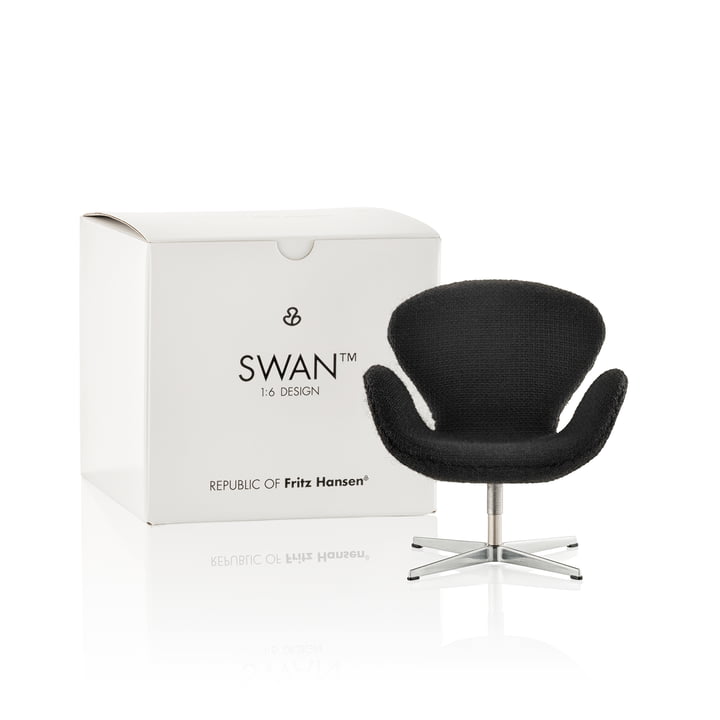 Fritz Hansen - Miniature Swan Chair in Black