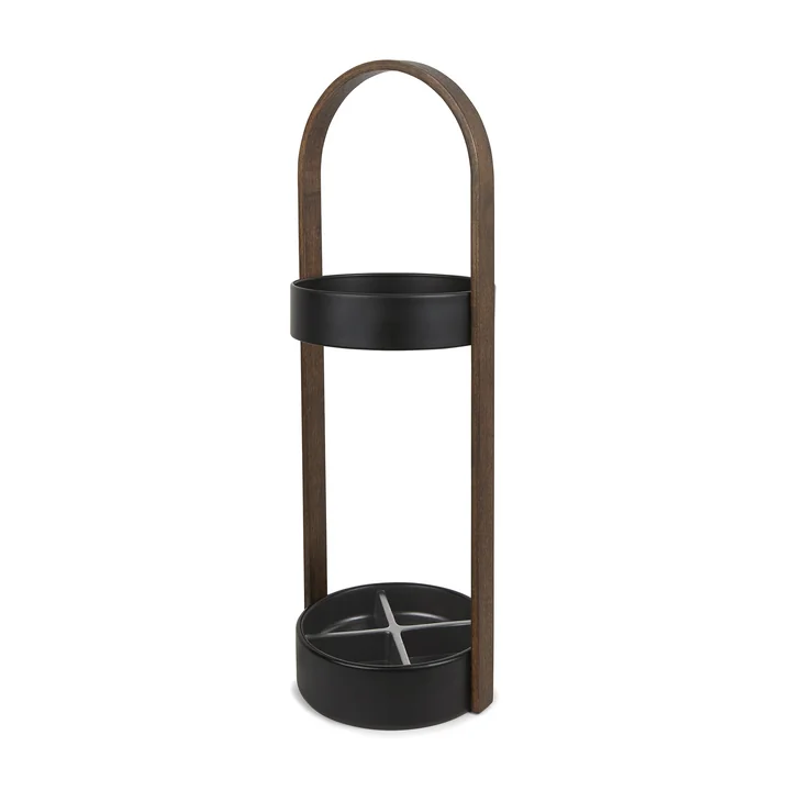 Bellwood Umbrella stand from Umbra in black / walnut