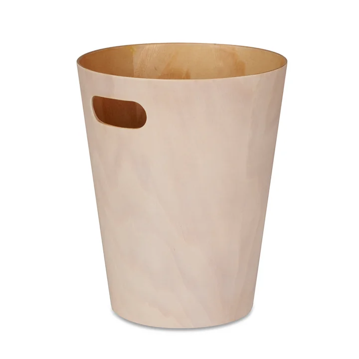 The Umbra - Woodrow Waste Paper Bin in White