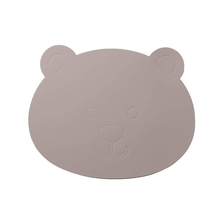 The LindDNA - Children's table set bear in Softbuck cool grey
