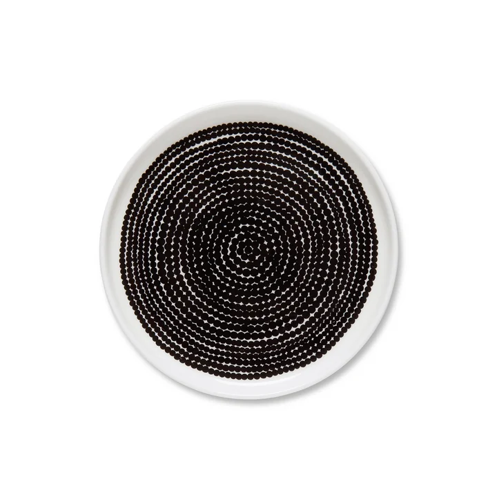 Oiva Räsymatto plate Ø 1 3. 5 cm from Marimekko in black / white