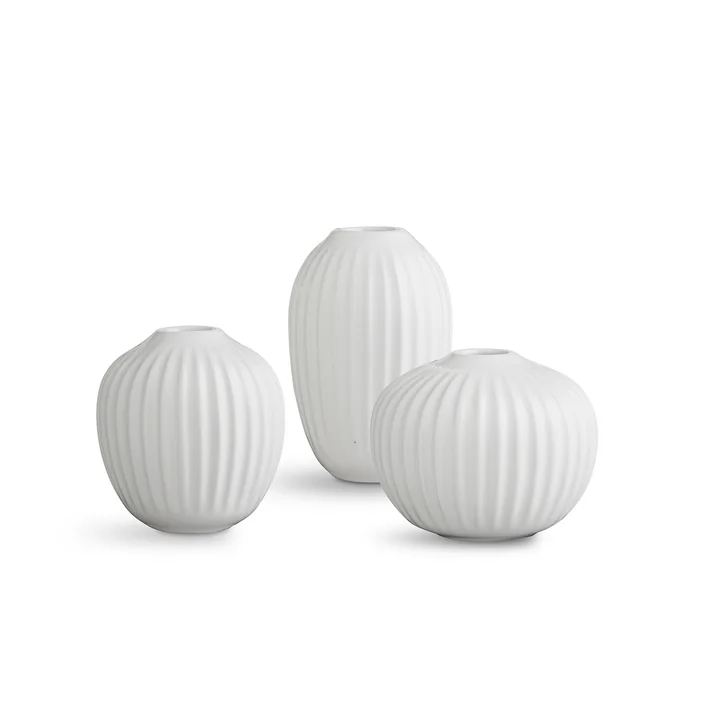 Kähler Design - Hammershøi Vase miniature, white (set of 3)