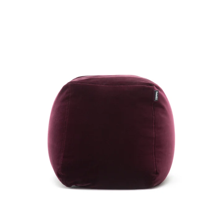 The freistil - 173 Pouf, Ø 55 cm in Black Red (6085)