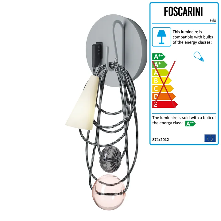 Filo Wall Lamp by Foscarini, Amethyst Queen