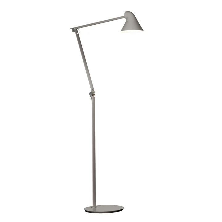The Louis Poulsen - NJP LED floor lamp in light grey aluminium