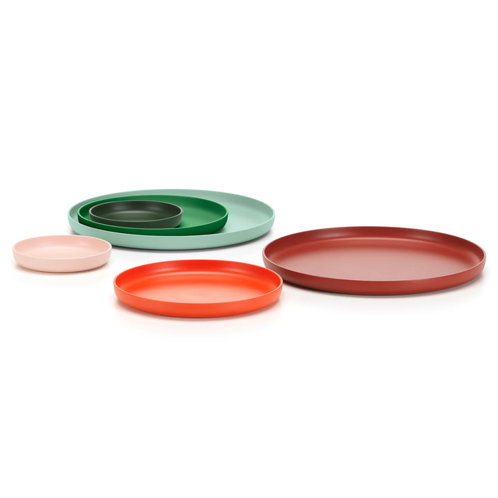 The Vitra - Trays, Red and Green (Set of 3)