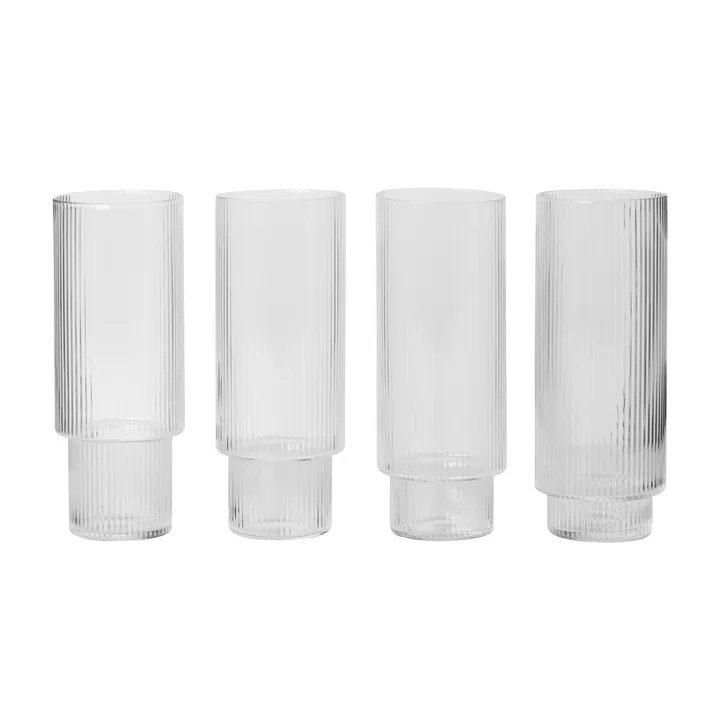 Ripple Long drink glasses (set of 4) from Ferm Living