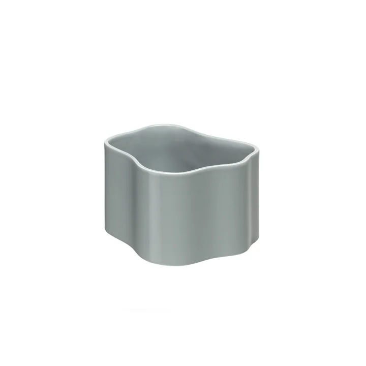 Riihitie Plant Pot (Form B) in Small by Artek in Light Grey