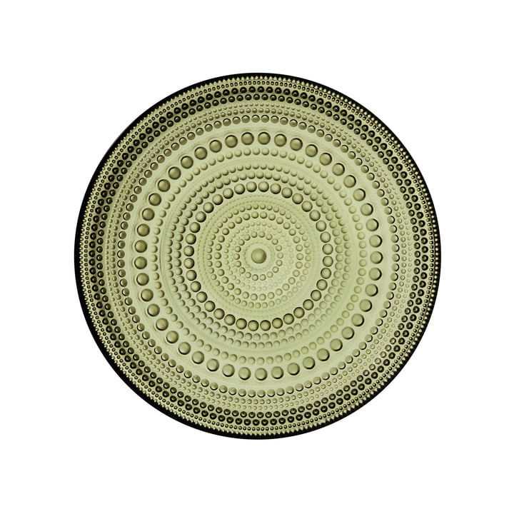 Kastehelmi Plate Ø 17 cm from Iittala in moss green