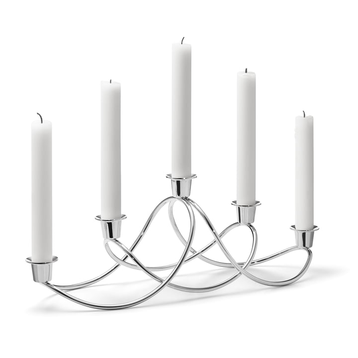 Harmony Candleholder by Georg Jensen in Polished Stainless Steel