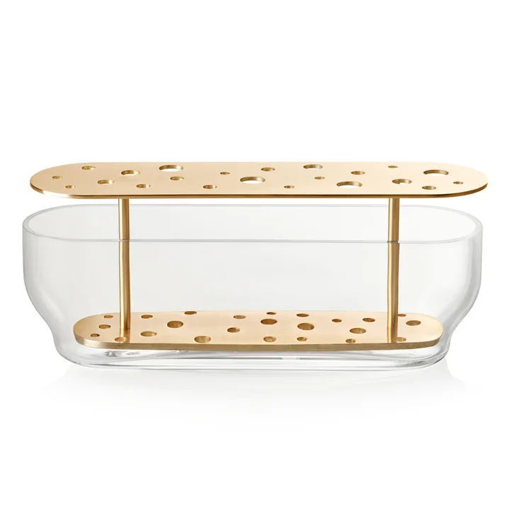 Oval Ikebana Brass vase from Fritz Hansen